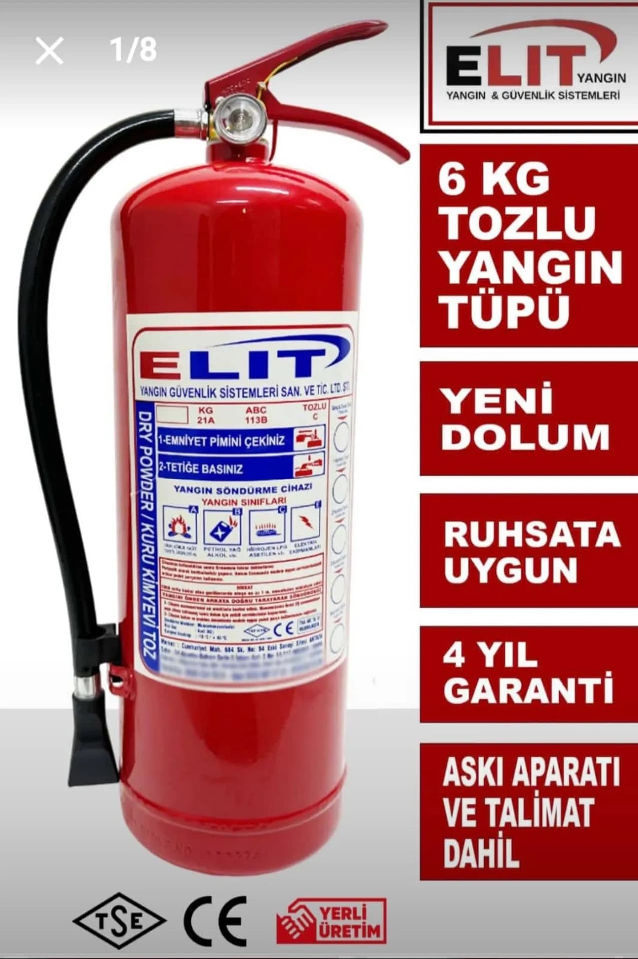 Kuru Kimyevi Tozlu (ABC) Söndürücüler - 1
